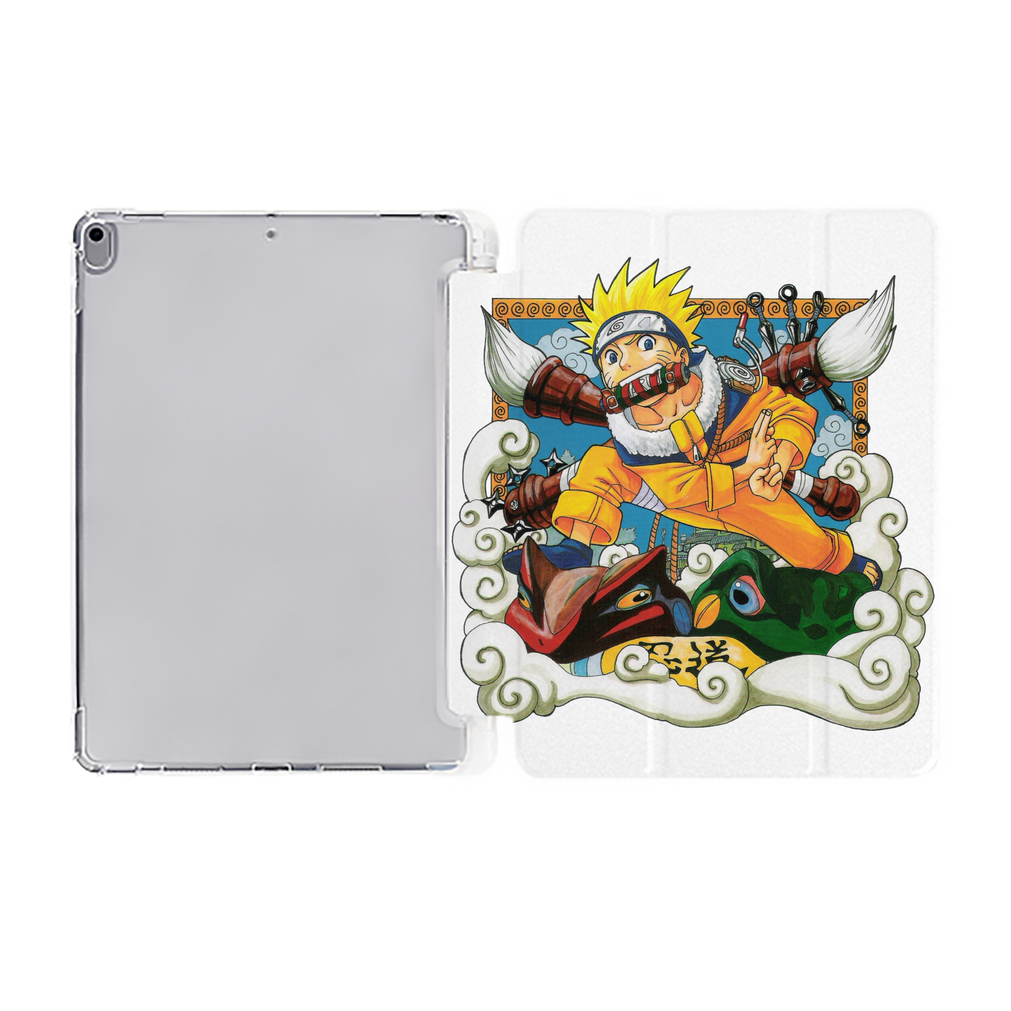 （画像用） NARUTO -ナルト- うずまき ナルト Uzumaki Naruto IPad ケース ペン収納付き 三つ折りスタンド PUレザー×シリコン 対応機種9.5/10.5/10.9インチ